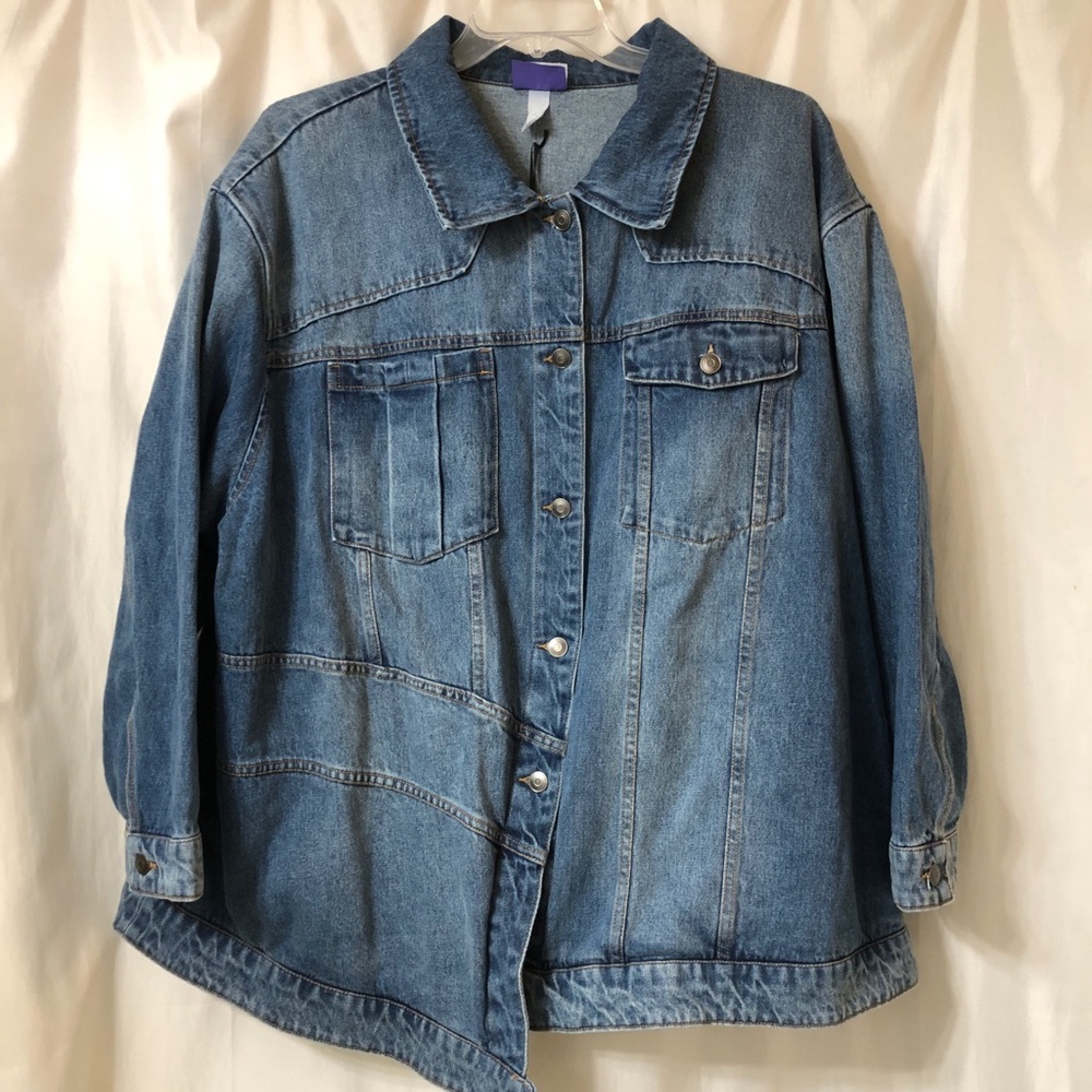 KAHLANA BARFIELD BROWN Future Collective Plus-Sized Women’s Jean Jacket Size: 4X